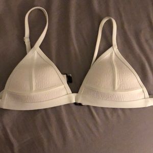 White triangl bikini top